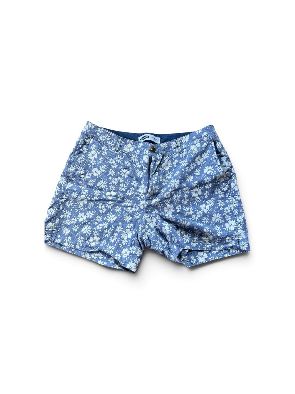 Old Navy Navy and White Floral High-Rise Shorts